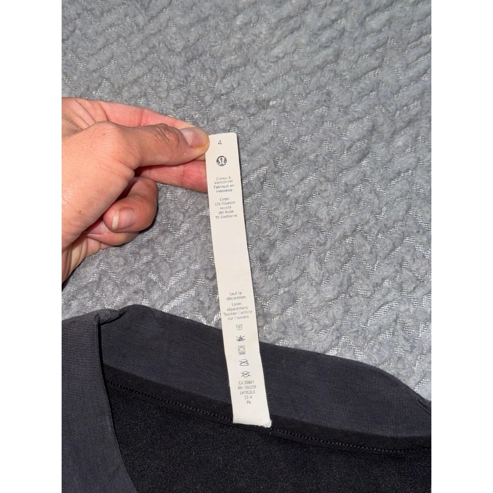 Lululemon Sweatshirt Womens Black Fleece Perfectly Oversized Softstreme Sz 4 - Picture 6 of 10